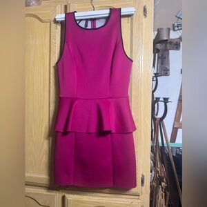 Guess Fuchsia Peplum Mini Dress